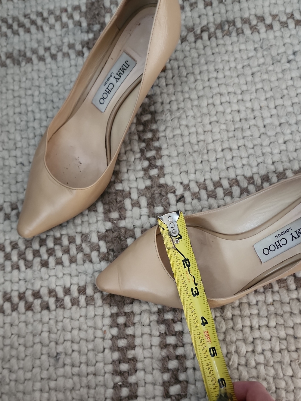 Jimmy Choo Nude Heels Size 37 Fits US Size 7 - Picture 8 of 8